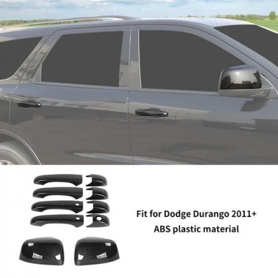 Carbon Fiber Exterior Full Decor Accessorie Trim Cover Set For Dodge Durango 11+