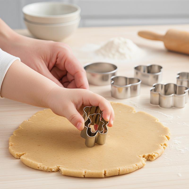 3 Size Stainless Steel Heart Flower Round Cloud Bear Shape Cookies Cutters Fondant Cake Decorating Tools Mold Kitchen Bakeware