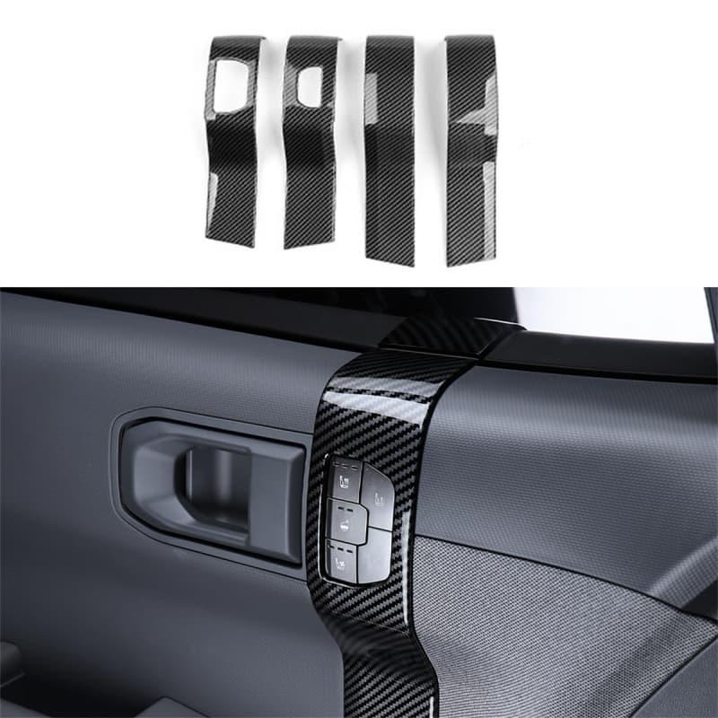 For Kia EV3 2024 2025 Carbon Fiber Central Console  Window Button Air Middle Vent Trim Rear Row Cover Car Tuning Accessories LHD