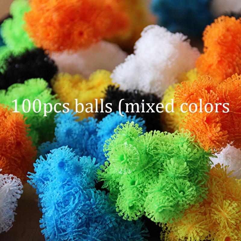 Kids DIY Magic Puffer Ball Creative Construction Toys Puzzle Sticky Thorn Ball Cluster 3D Model Assembling Building Blocks Gift