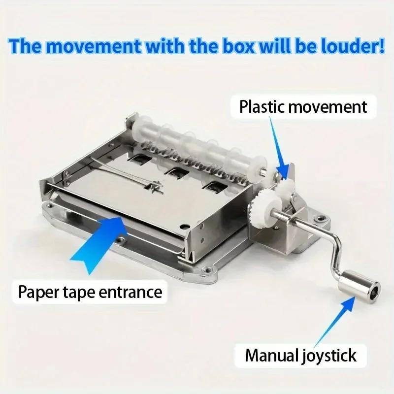 1 Set of 15-tone /30-tone Hand-held Paper Tape Music Box for  DIY Composing Music Festival Creative Gift for Lovers Souvenir