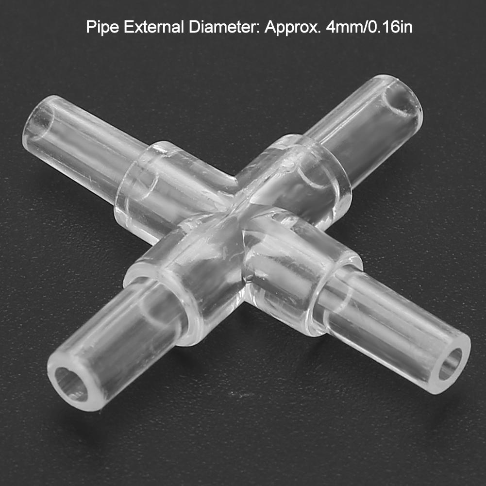 20PCS Aquarium Adapter 4-Way Joint Fish Tank Air Pump Tube Hose Fittings Connector