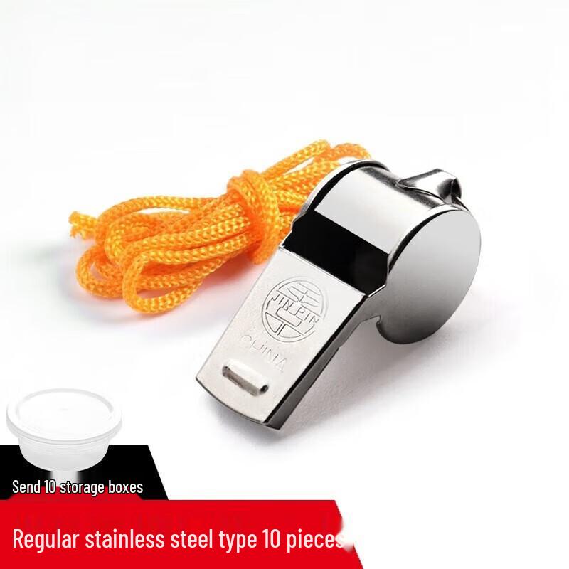 SooPii B1ZO Stainless Steel Sports & Survival Whistles (10-Pack)