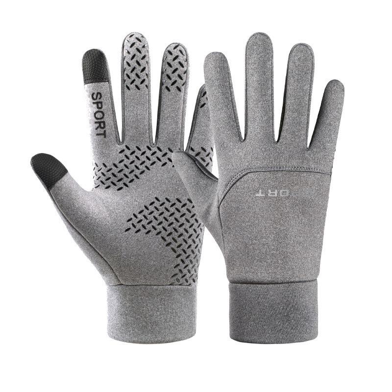 Windproof and Waterproof Outdoor Gloves with Touch Screen Thumb and Index Finger - Warm Gloves for Running and Cycling