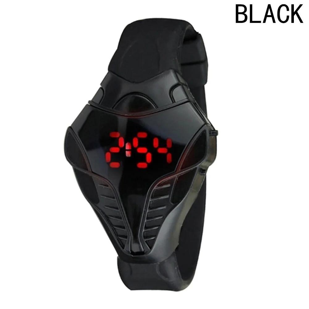 Hot Style LED Digital Military Watch  Men Wathces Colorful Silicone Triangle Dial Snake Head Sports Wristwatch Arm Band