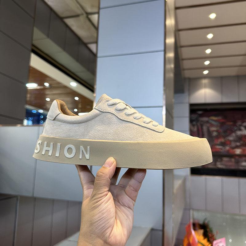 Platform Casual Shoes Autumn New Matte Leather Breathable Board Shoes Trendy Shoes Dnh