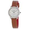 DELANCEY Series Watch Quartz Movement Leather Strap 28mm White Dial Women's Watch 30 Meters Waterproof 14502789
