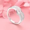 1 Piece 925 Sterling Silver 7-10# Luxury Classic Zircon Ring Fashion Women's Wedding Accessories Gift Jewelry