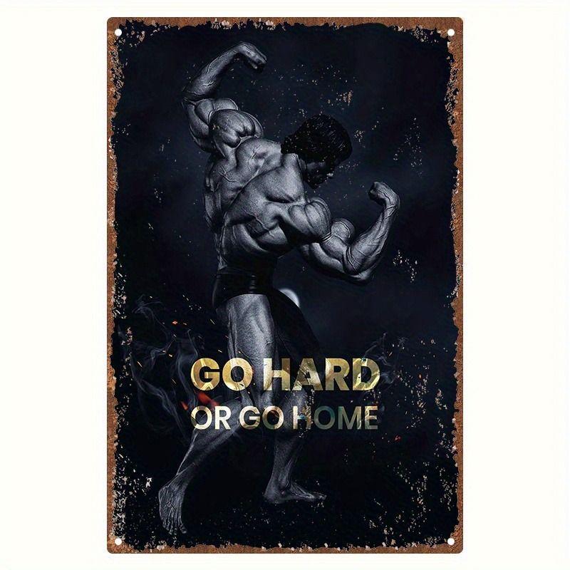Fitness Motivation Metallblechschild Gewichtheben Fitness Poster Man Cave Garage Heimwanddekor 8x12 Zoll