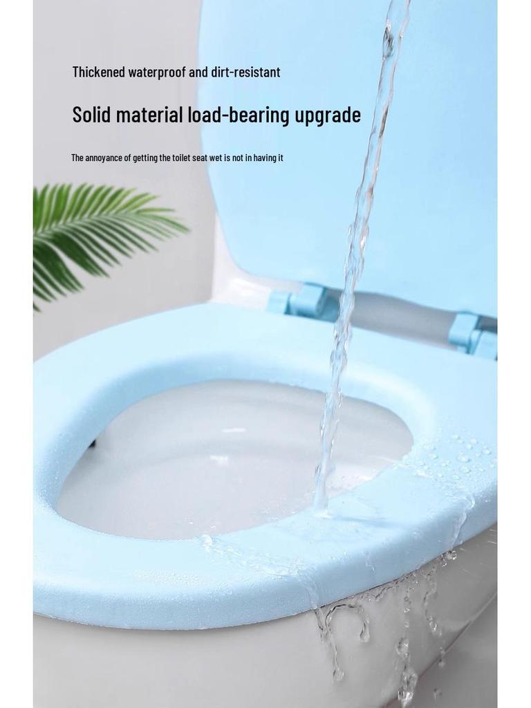 Retro Thickened Soft Foam Toilet Seat Ring - Comfortable, Colorful Design