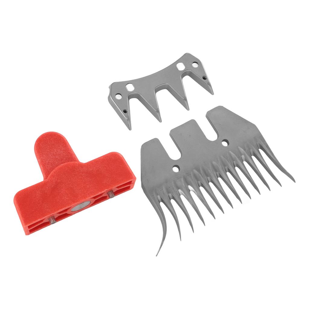 Sheep Shear Replacement Blades Stainless Steel 13T Curved and 4T Universal Wool Clipper Blades for