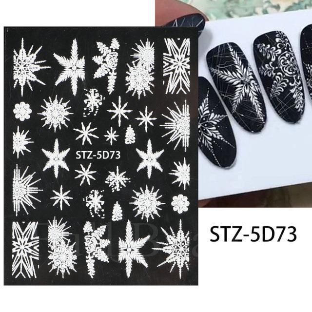 5D New Embossed Nail Art Sticker Valentine's Day Romantic Love Heart Nail Art Sticker