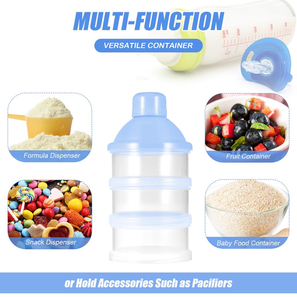 Milchpulverbehälter Box für Babynahrung Snacks Formelspender Behälter für Kleinkinder Abnehmbarer Organizer für Reisen Zuhause