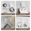 2Pcs Double Hook Wall Hooks No Punching Towel Hook Suction Cup Strong Load Bearing Hanger Waterproof Rustproof Adjustable Hanging Hook for Bathroom