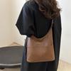 Trendy Casual Pu Tote Bag With Chic Minimalist Style Available In Black Brown Cream Color Perfect For Everyday Outfits