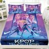 Witch Hunting Group Fitted Sheet 3d Digital Printing Mattress Cover Dustproof Non-slip Protective Cover Home Textile Three-piece Set