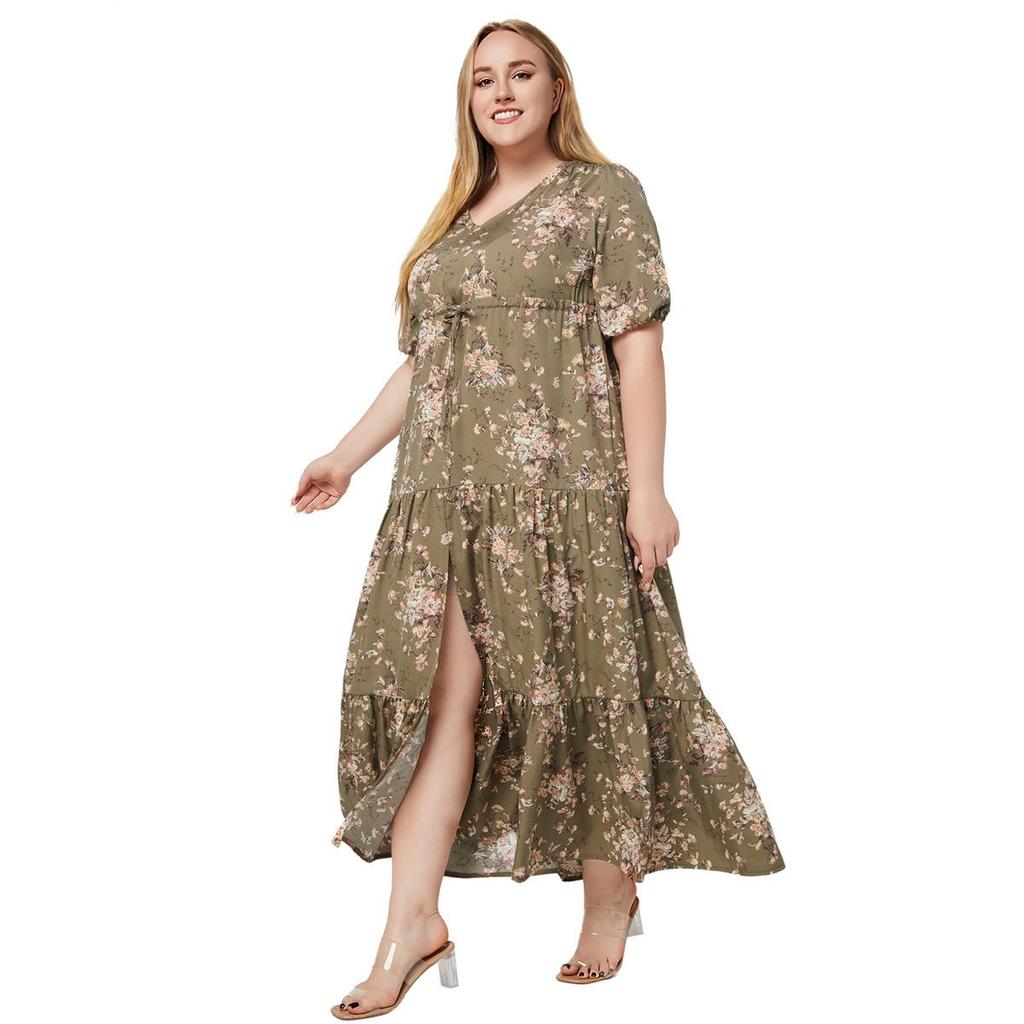 Summer Women's Dress Plus Size Bohemian Printed Loose Dresses