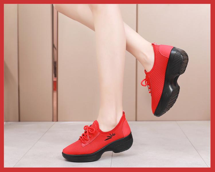 Ju Hutong bársony pamut fitnesz- és tánccipő - légáteresztő, puha talpú, középsarkú minden évszakhoz.