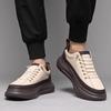 Mode Herren Leder Mode Outdoor Schuhe Dicke Sohle Herren Freizeitschuhe Luxusmarke Herren Bequeme Sneaker Neue Schnürschuhe Herrenschuhe