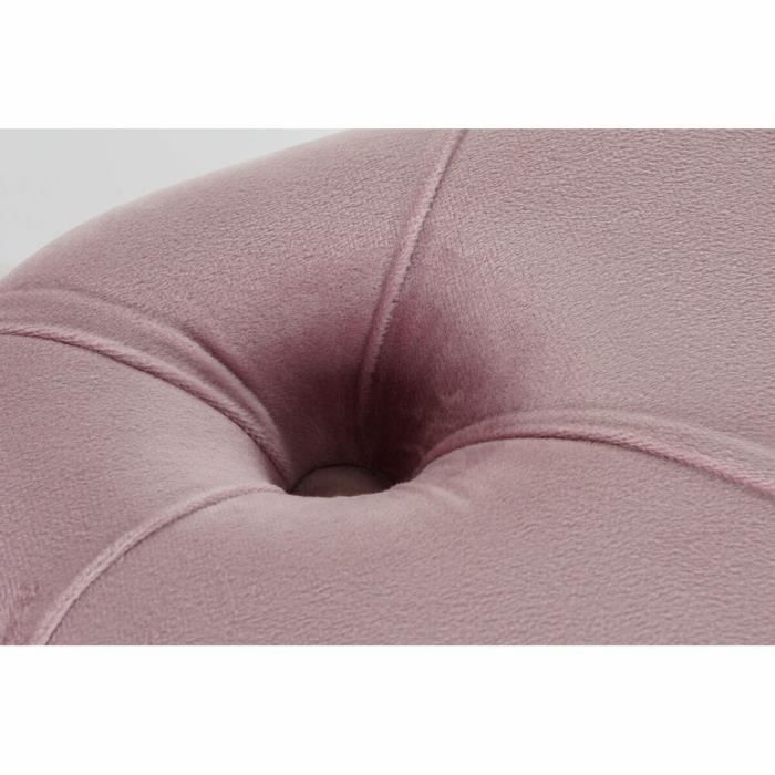 Banquette - Non spécifié - Rose - Polyester velours - 2 personnes - 88 x 53 x 47,76 cm
