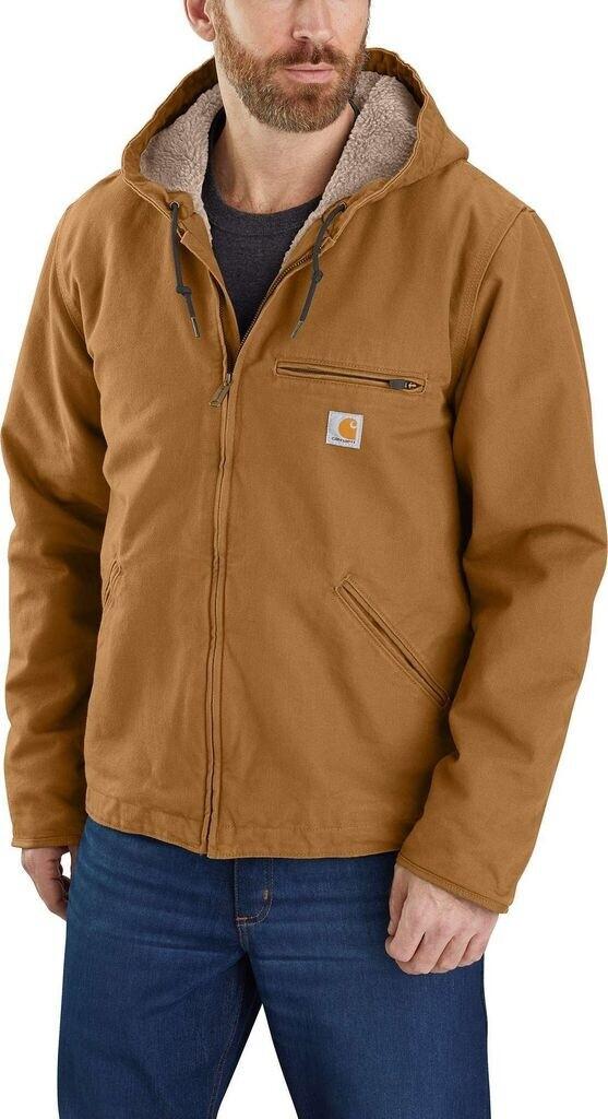 Mid-season Jacket Carhartt Washed Duck Sherpa Lined Jacket (104392) Brown