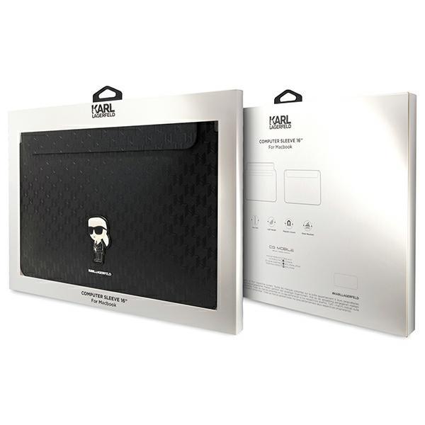 Karl Lagerfeld Sleeve Klcs16Sakhpkk 16 Black/Black Saffiano Monogram Ikonik
