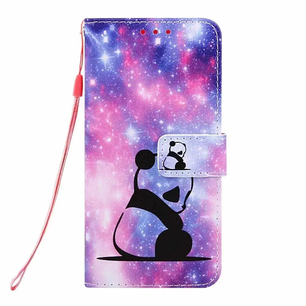 Cute Painted Leather Flip Case on For Tecno Pova Curve 2 Camon 50 Spark Go 3 2 1 1S Pop 10 10C Wallet Stand Book Cover Card Slot