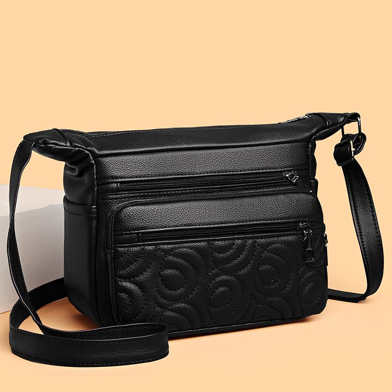 Women's Shoulder Bag Mother Bag Crossbody Multi-Layer Bag Small Square Bag Mobile Phone Bag