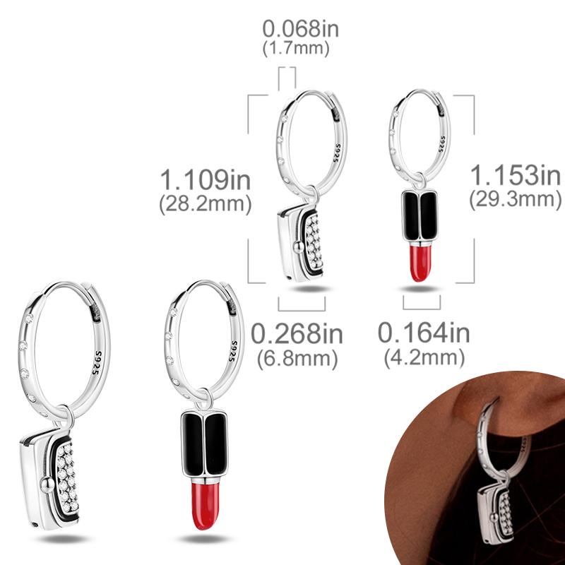 New Women Earrings Original 925 Silver Hoop Earrings Engagement Wedding Birthday Drop Earring Women Jewelry Gifts