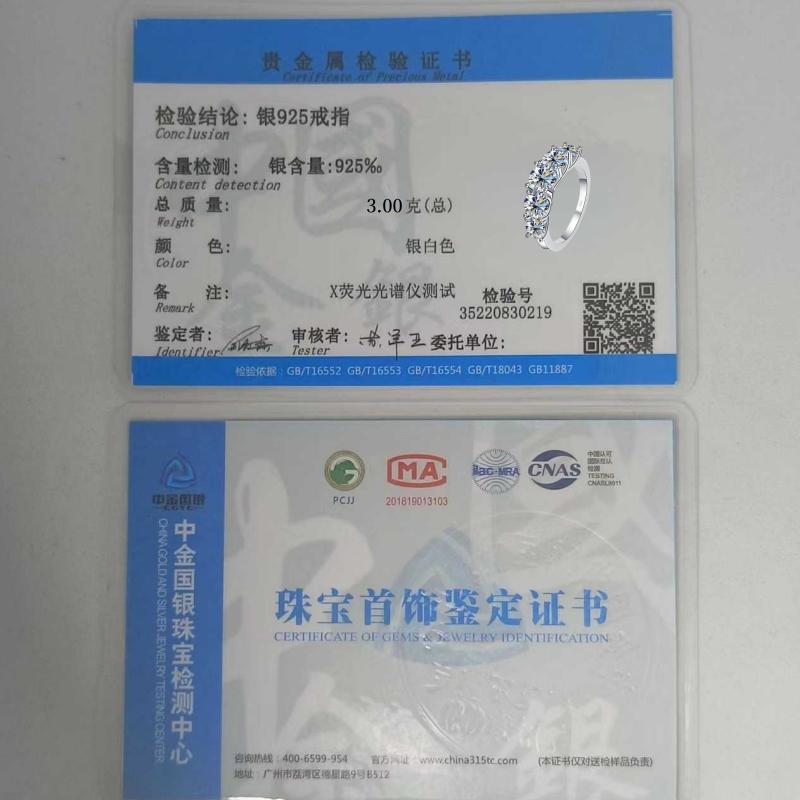 Sace Gems GRA-zertifizierter 3,6 Karat Moissanit-Ring, VVS1-Labordiamant-Solitärring für Frauen, Verlobungsversprechen, Ehering, Schmuck