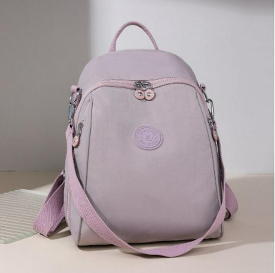 Light Purple Mini Waterproof Japanese-Style Women's Canvas Backpack