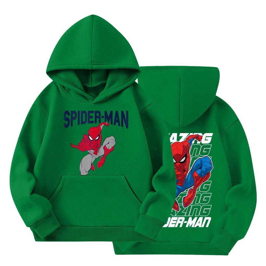 Kids Loose Fit Long Sleeve -Lined Pullover Hoodie with Graphic Print