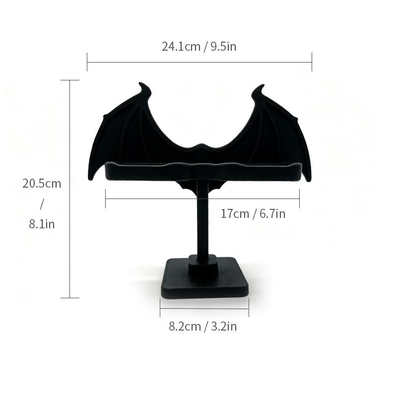 Fashion Bat Wing Eyeglasses Holder Halloween Ornaments Gothic Style Storage Rack Creative Jewelry Display Stand Desk Display