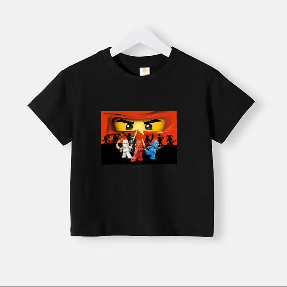 Sommer bedruckte Kinder T-Shirts Oberteil Baumwolle Teenager Junge Mädchen Kleidung Lässig Puppe Rundhals Kurzarm