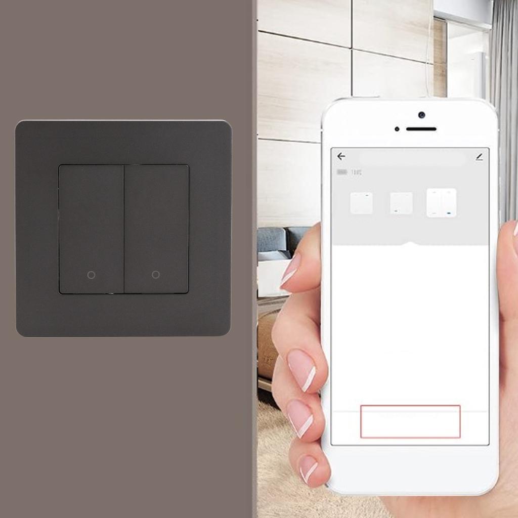 Smart Light for 2 Gang Timing Dimming Reverse Dual Control Panel AC100‑240V