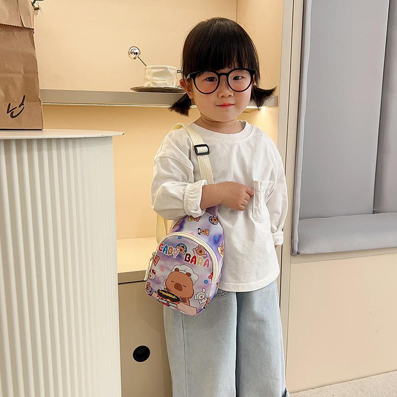 Kids' Capybara Chest Bag: Versatile Crossbody Coin Purse for Kindergarten Boys & Girls