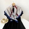 New Silk Scarf 90cm Women's Wrap Scarf Letter Printed Scarf Satin Large Square Scarf Shawl