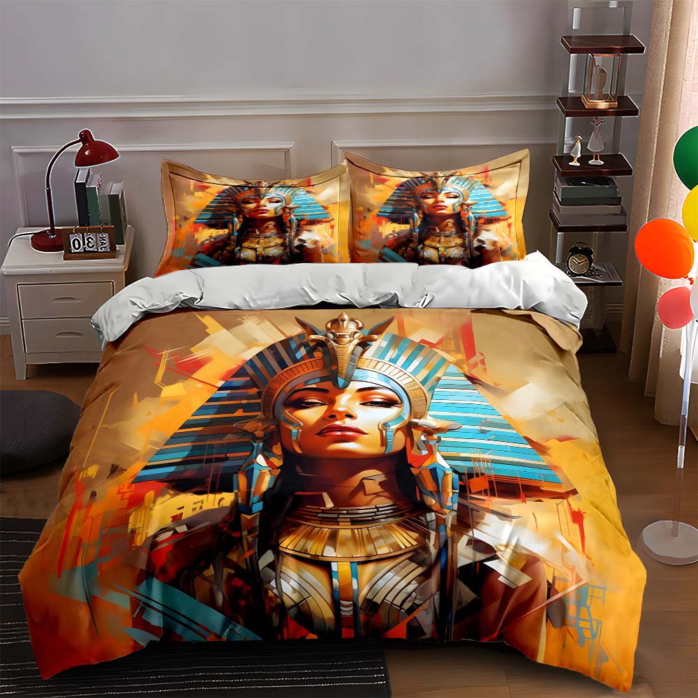 

Pharaoh-inspired design. Bedding Duvet cover sets Duvet covers Pillowcases gifts (1 * Duvet Cover 2 * Pillowcases, without duvet insert) 135x200cm
