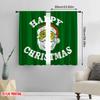 2 Stück, 2D-Flachdruck Vorhang Beliebtes Kindy Weihnachtsmann Polyester (ohne Stange) Heimdeko für Schlafzimmer, Wohnzimmer