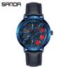 Sanda Meilleure Vente 1088 Montre pour Adolescent: Personnalisé, Cadran Rotatif 3D, Tendance, Quartz Étanche.