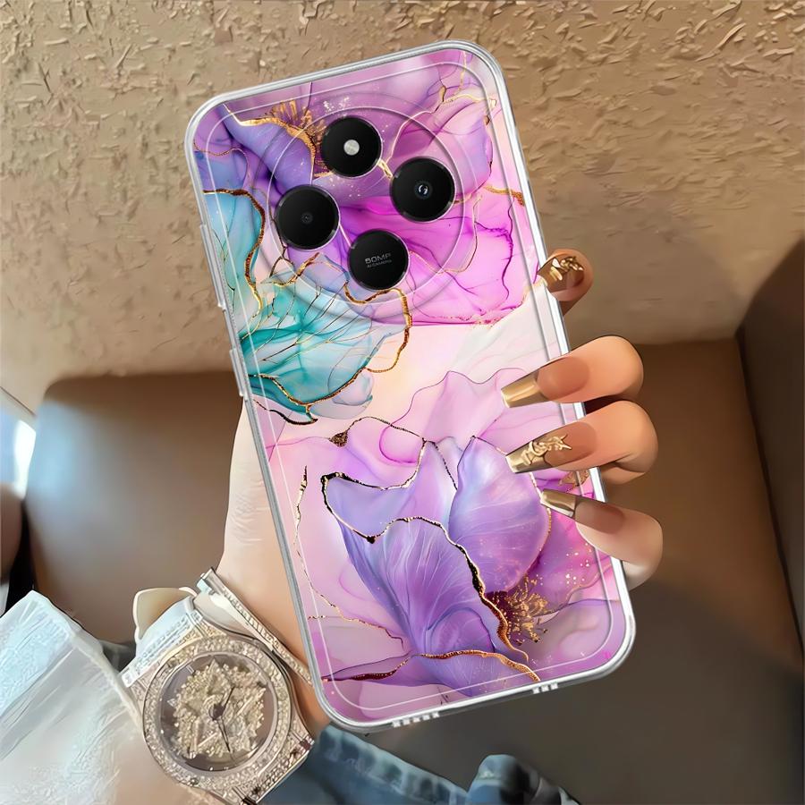 Flower Marble Soft Phone Cover Case for Xiaomi Poco X3 Pro X3 NFC