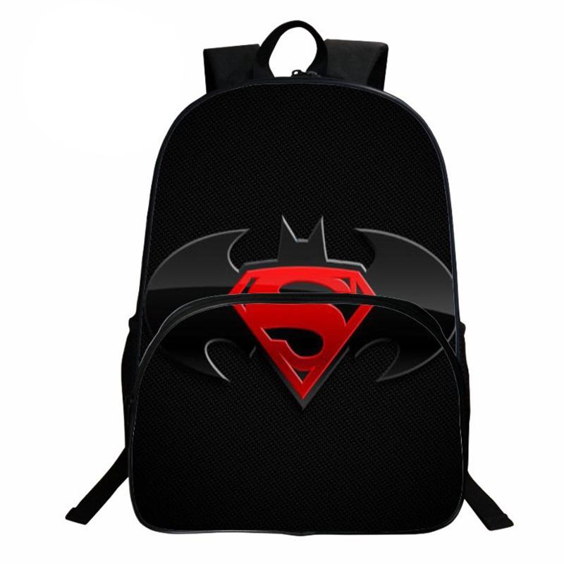 Stylish Cartoon Print Softback Fashion Super Hero Backpack For Kids