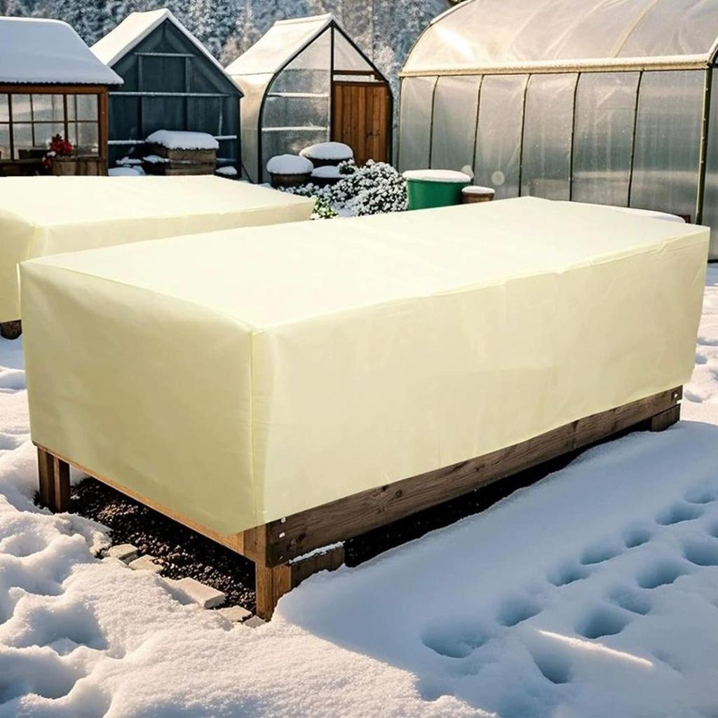 Raised Garden Cover 2 Pieces Rectangular Flower Cover With Drawstring Outdoor Plant Freeze Protection For Outdoor Garden Winter