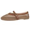 Fashion Autumn New Flat Single Shoes Women Fashion Round Head Shallow Mouth Mesh Hollow Breathable Soft Bottom Low-top Shoes