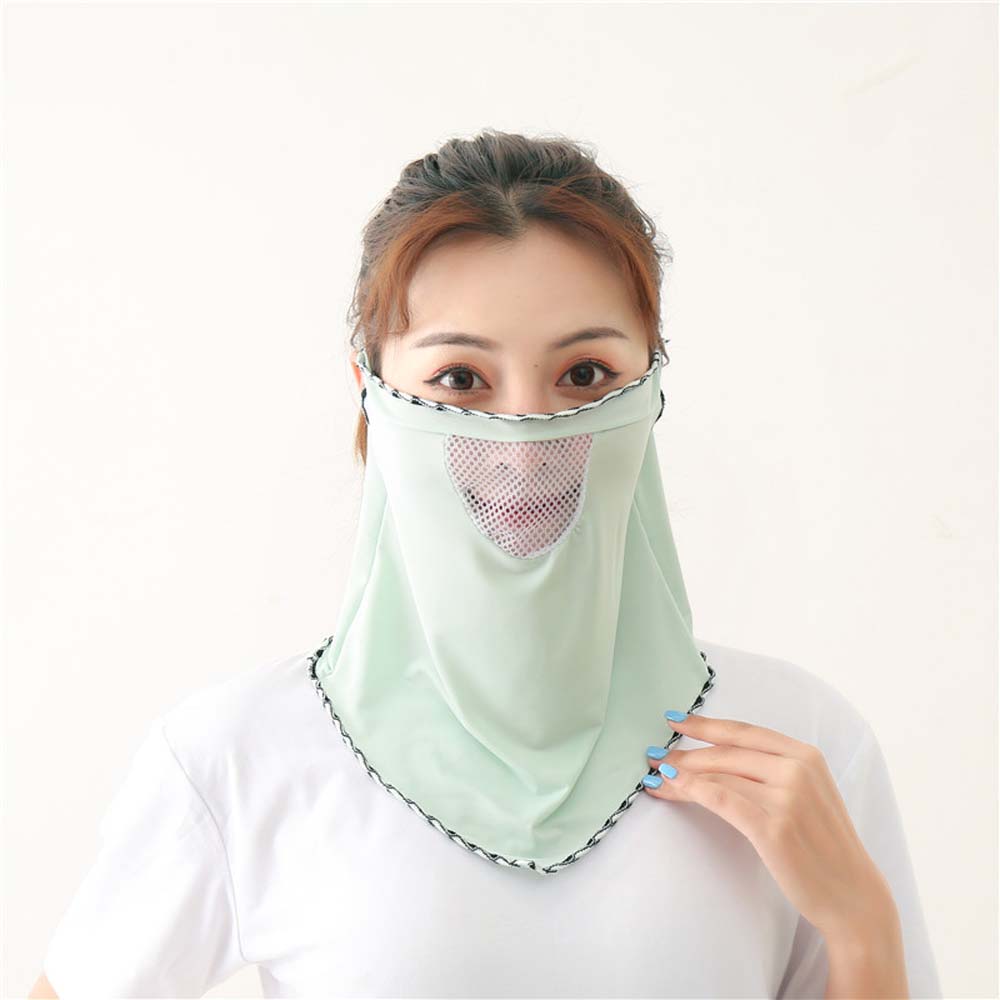 Cycling Breathable Riding Ice Silk Dew Nose Neck Protection Mouth Mask Face Cover Scarf Neck Mask