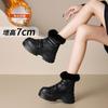 Rabbit fur thick-soled snow boots for women, winter high-top shoes, cotton boots, piled and thickened warm short boots