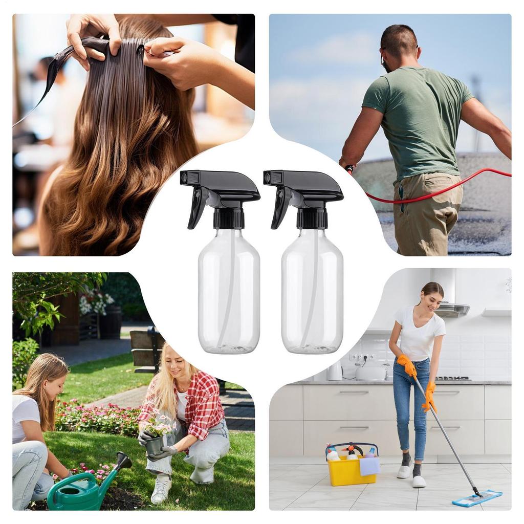 Empty Plastic Spray Bottles 300ml Large Capacity Spray Bottle Sprayer Adjustable Household Sprayer Water Mister Cleaning Tool