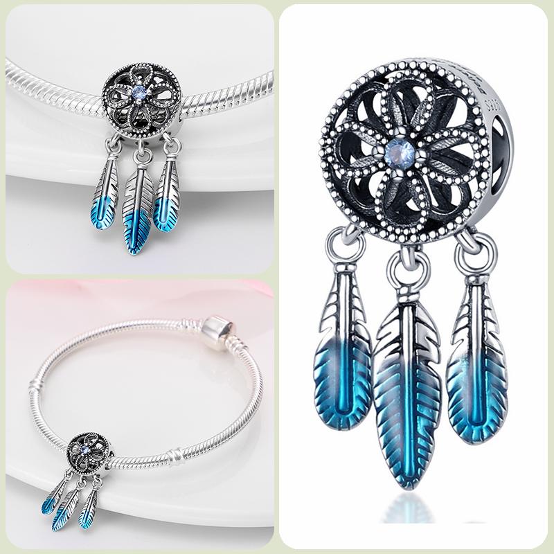 Modne koraliki zawieszki S925 ze srebra próby 925 w stylu klasycznym i romantycznym z motywem żółwia lotosu, odpowiednie do oryginalnej bransoletki DIY na prezent