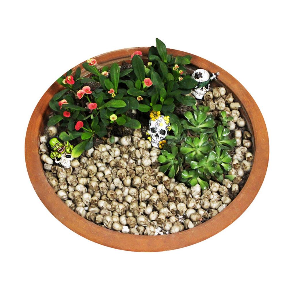 40pcs Resin Skull Mini Skull Figurines for Home Decor and Garden Landscaping Handmade Resin Ornaments