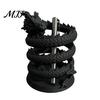 Auspicious Dragon Desktop Ornament Coiled Pen Holder, Chinese Style Pencil Unique 3D Printed Desk Decor Organizer, Stationery Storage Container
